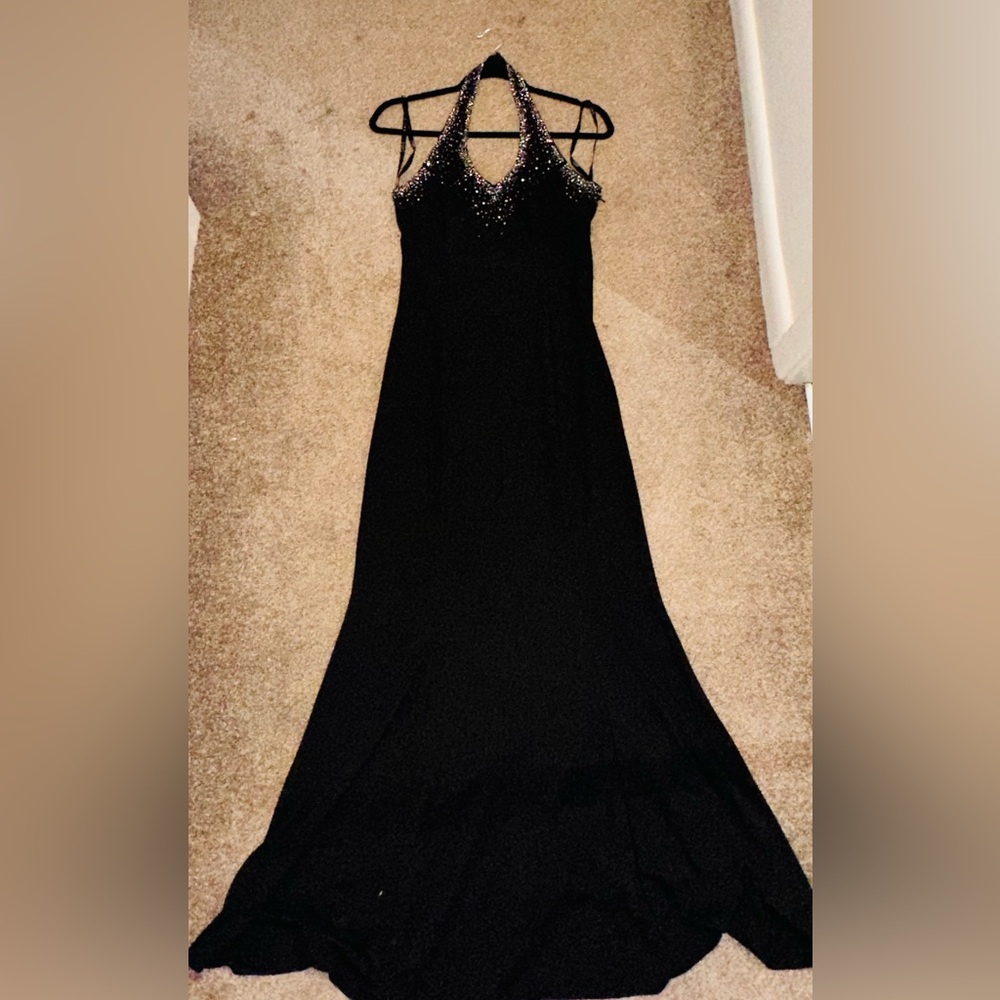 Retro Homecoming Niki by Niki Livas Halter Dress Black | Size 8